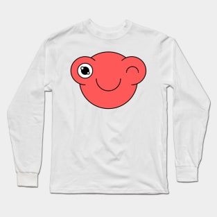 Funky red goldfish emoji Long Sleeve T-Shirt